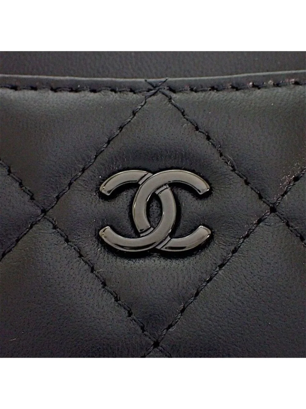 Chanel Classic Card Slot Includes Lambskin Black